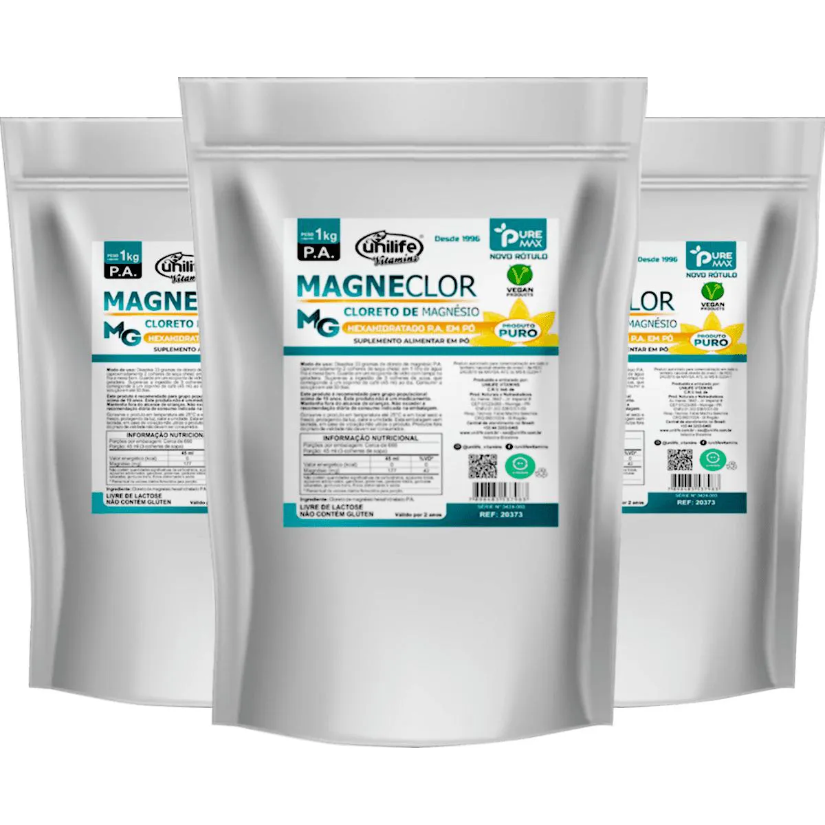 CLORETO DE MAGNéSIO P.A. 3 X 1KG UNILIFE