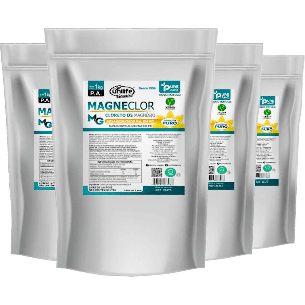 CLORETO DE MAGNéSIO P.A. 4 X 1KG UNILIFE