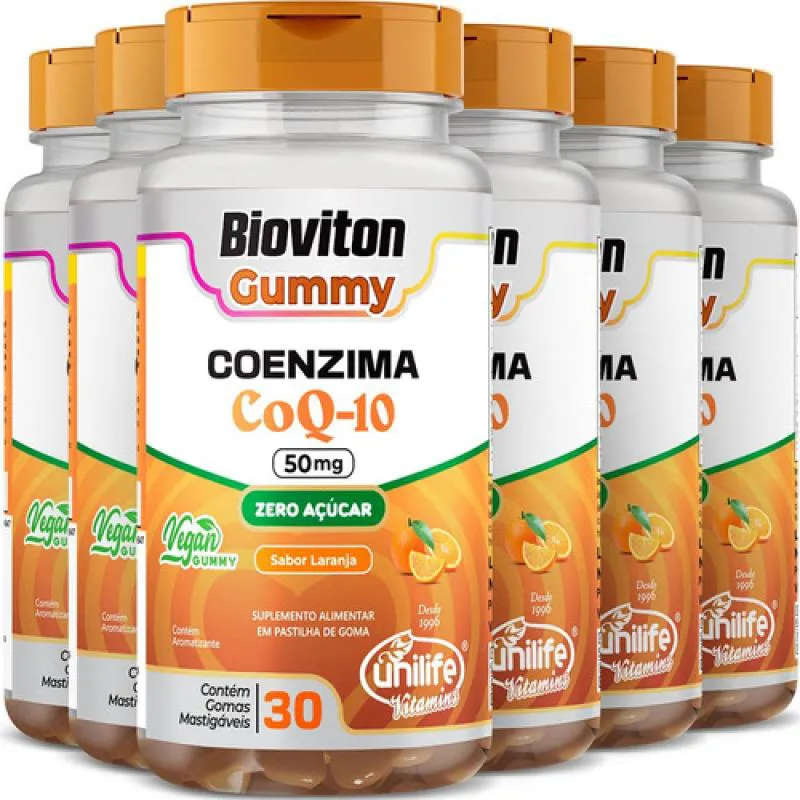 COENZIMA COQ10 SABOR LARANJA 6 X 30 GOMAS UNILIFE