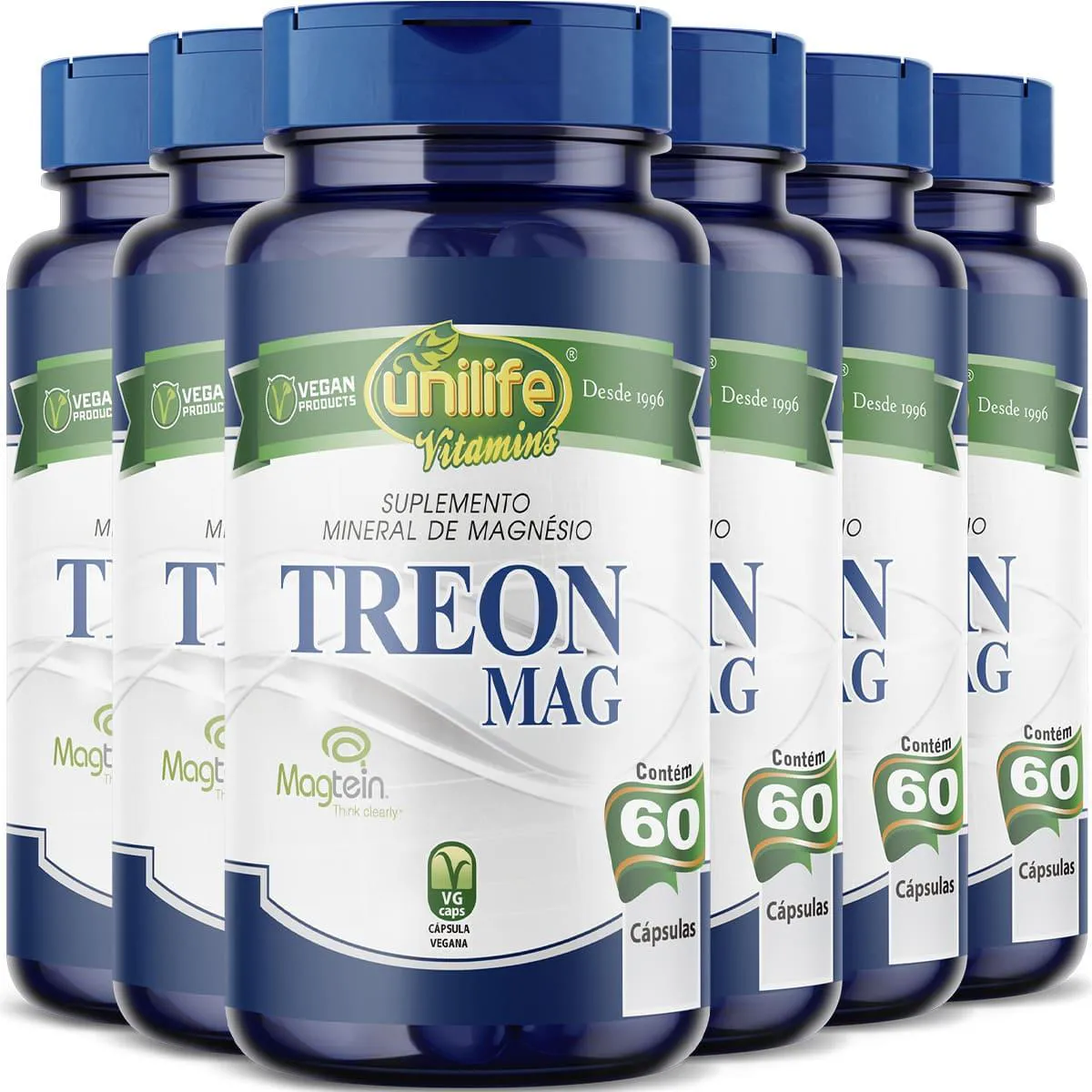 MAGNéSIO TREONATO TREON MAG 6 X 60 CáPSULAS UNILIFE