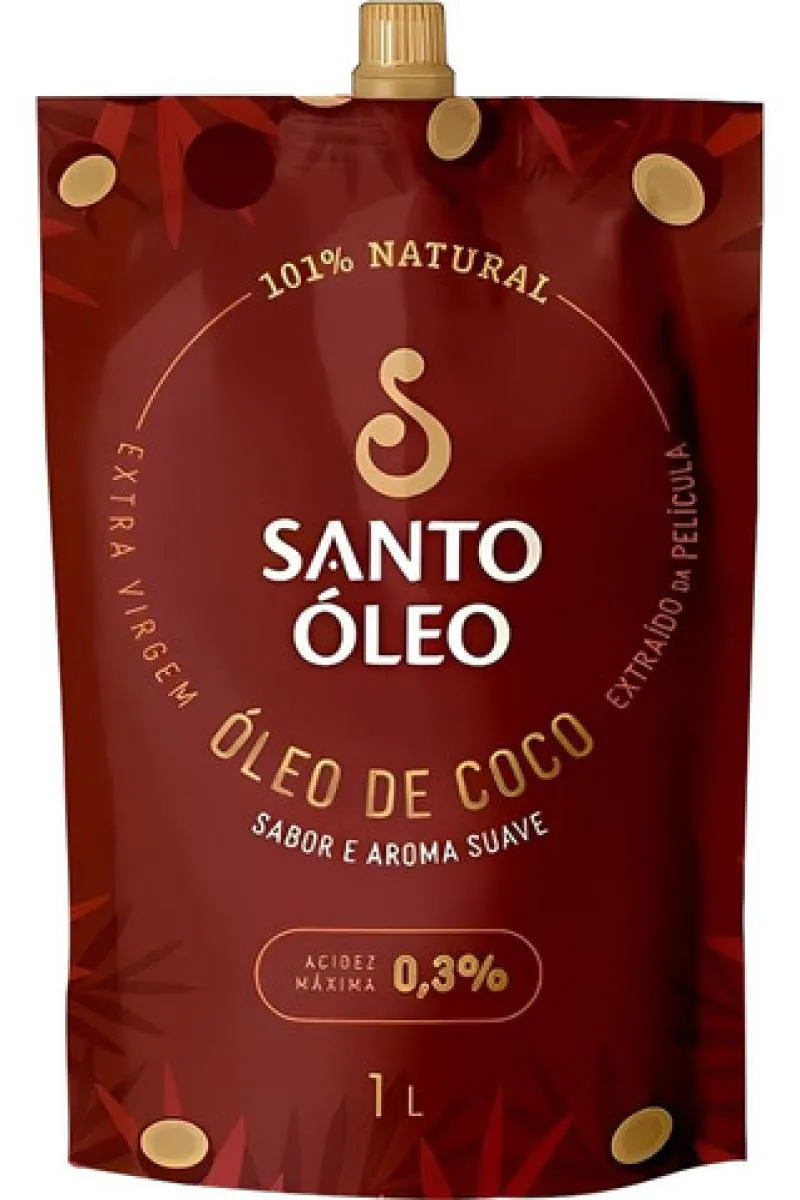ÓLEO DE COCO EXTRATO DE PELíCULA 1L SANTO ÓLEO