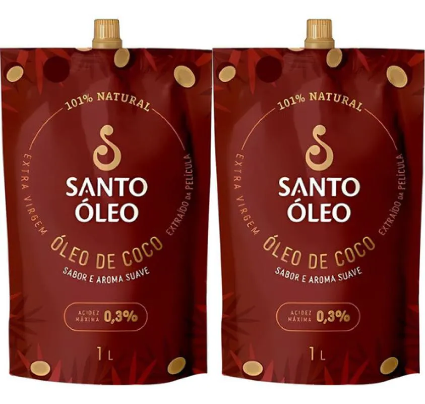 ÓLEO DE COCO EXTRATO DE PELíCULA 2 X 1L SANTO ÓLEO