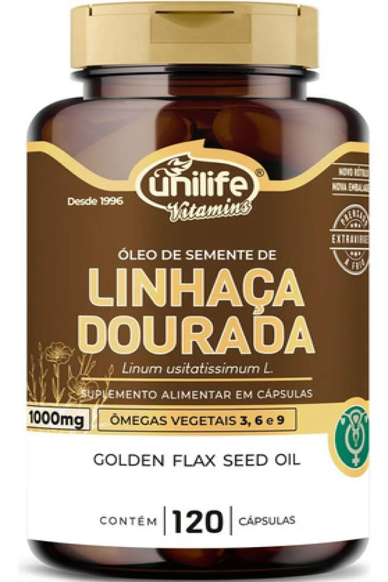 ÓLEO DE LINHAçA DOURADA 120 CáPSULAS UNILIFE
