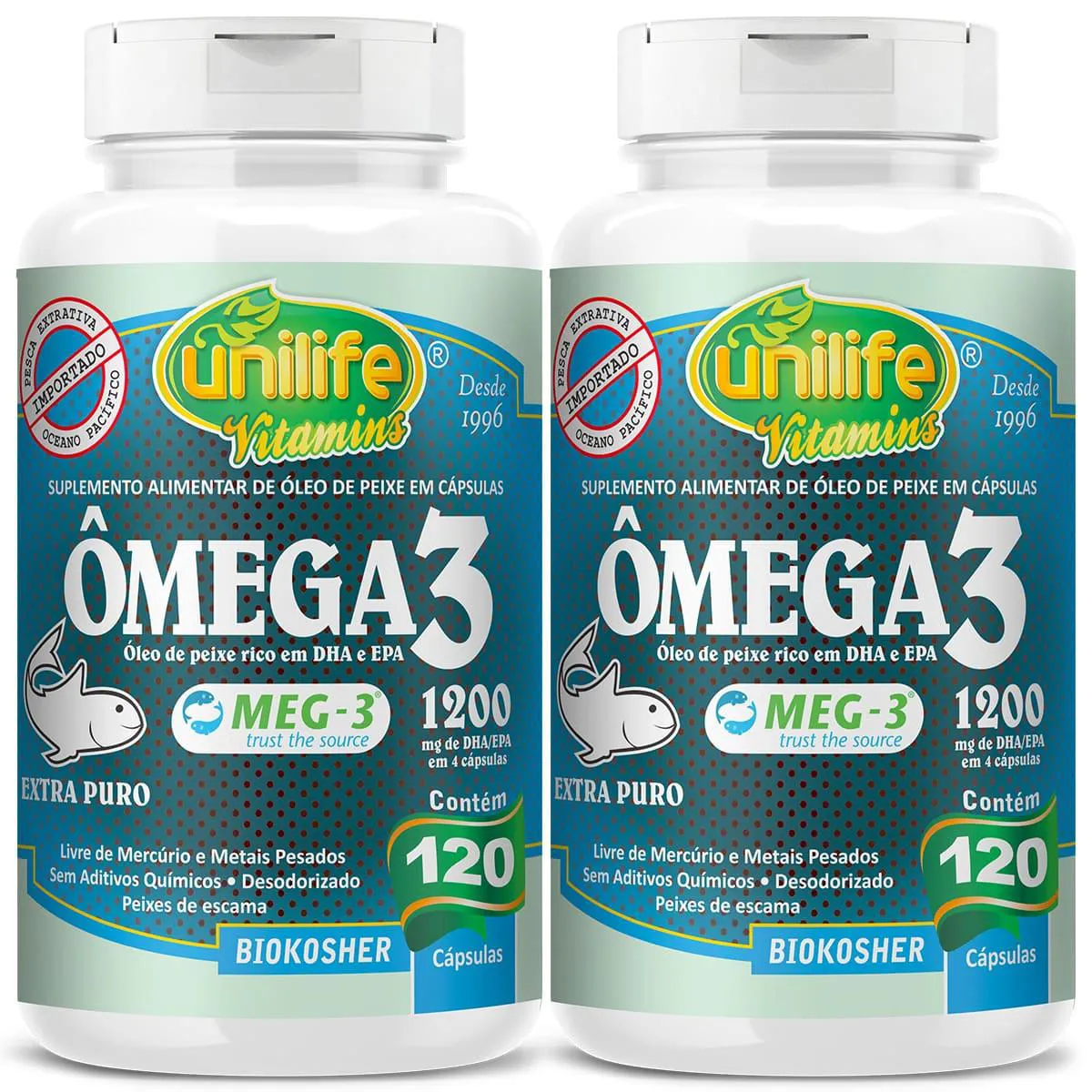ÔMEGA 3 2 X 120 CáPSULAS UNILIFE