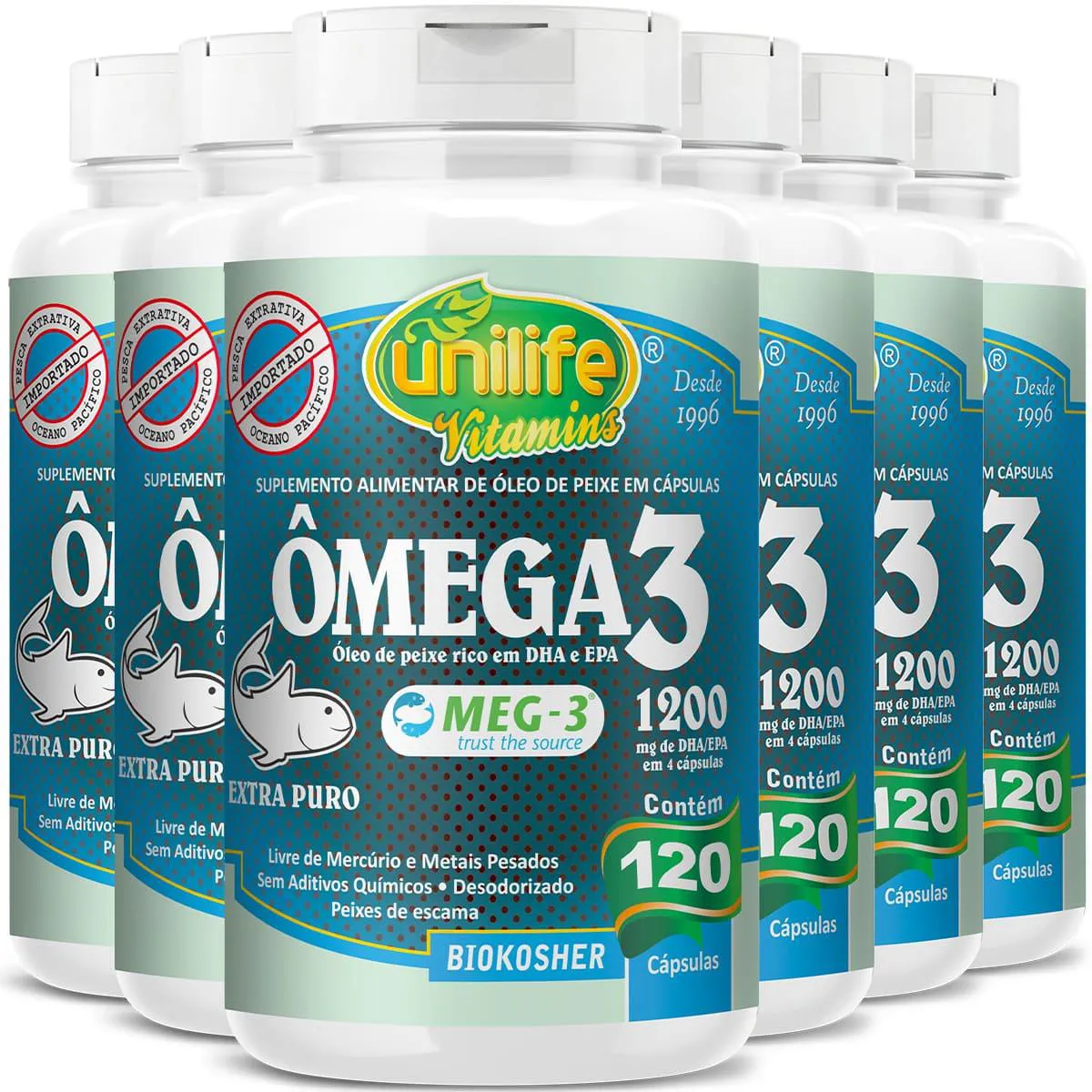 ÔMEGA 3 6 X 120 CáPSULAS UNILIFE