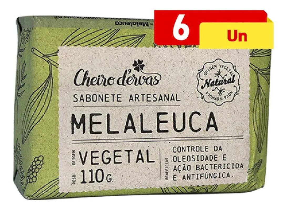 SABONETE DE MELALEUCA 6 X 110G CHEIRO DE ERVAS