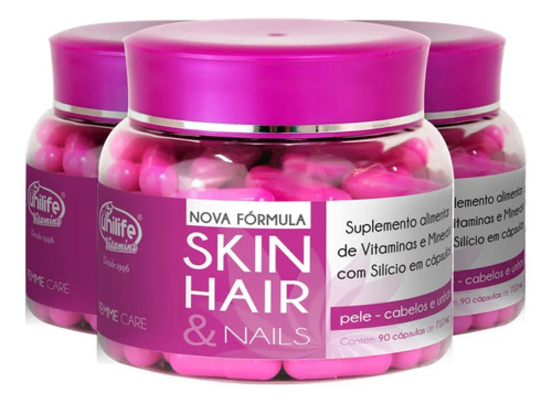 SKIN HAIR E NAILS 3 X 90 CáPSULAS UNILIFE