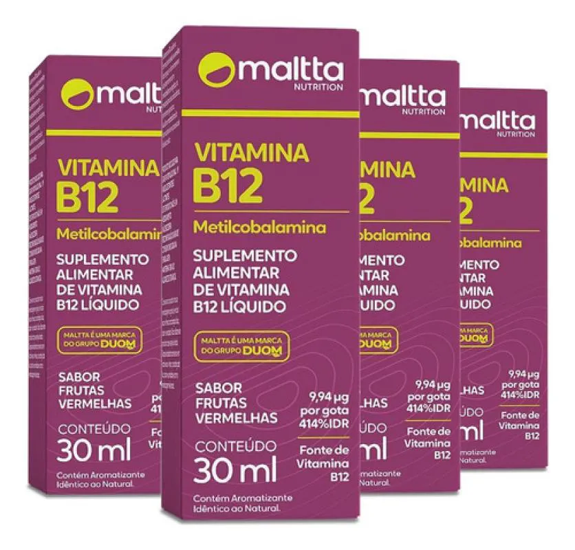 VITAMINA B12 GOTAS METILCOBALAMINA 4 X 30ML MALTTA