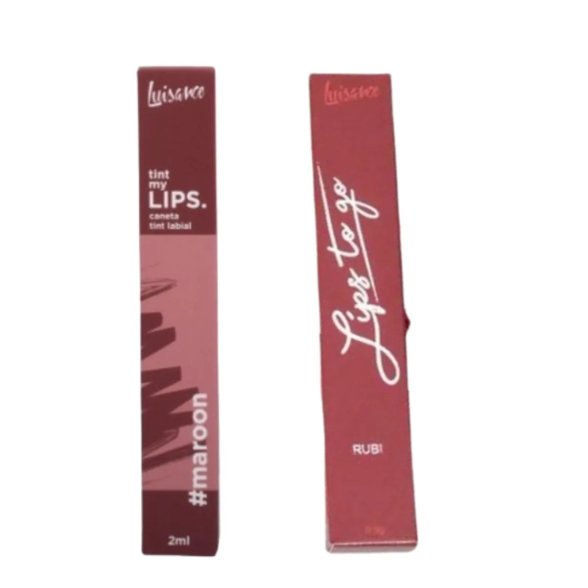 CANETA TINT LABIAL VEGANO MAROON - L17011C + LIPS TO GO LAPIS BATOM RETRATIL COM APONTADOR RUBI