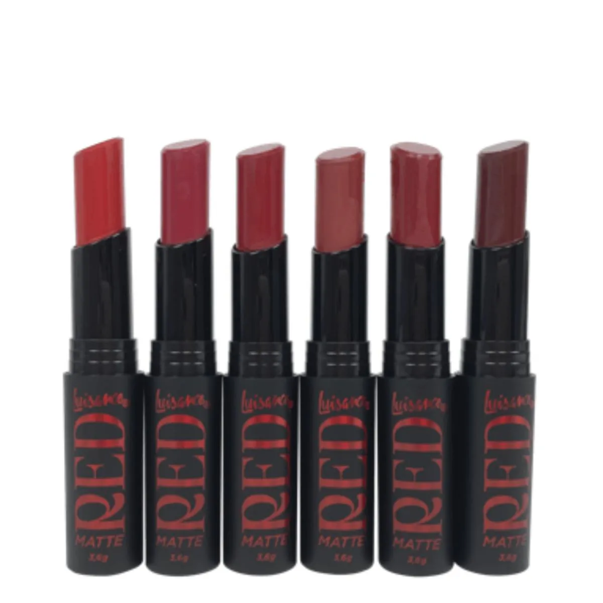 COMBO 6 BATOM MATTE VERMELHO BASTãO EFEITO FOSCO LUISANCE RED MATTE - L3219
