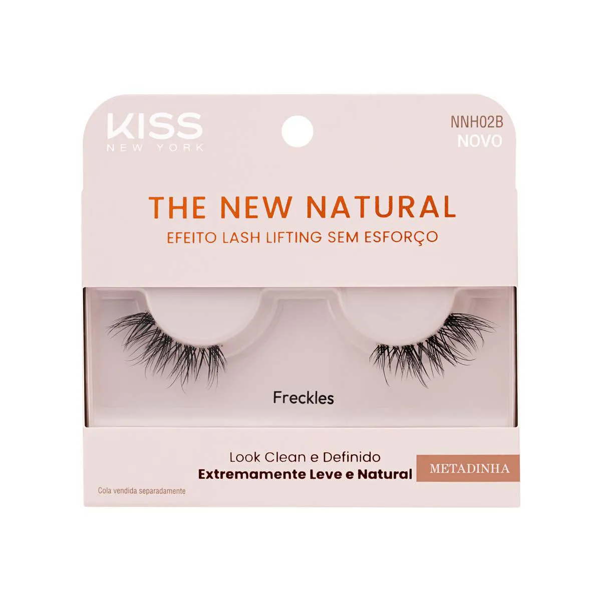 Cílios Postiços Kiss NY The New Natural Metadinha Freckles 1 par