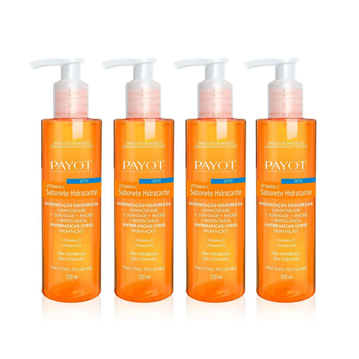 KIT 4 SABONETES LíQUIDO VITAMINA C PAYOT