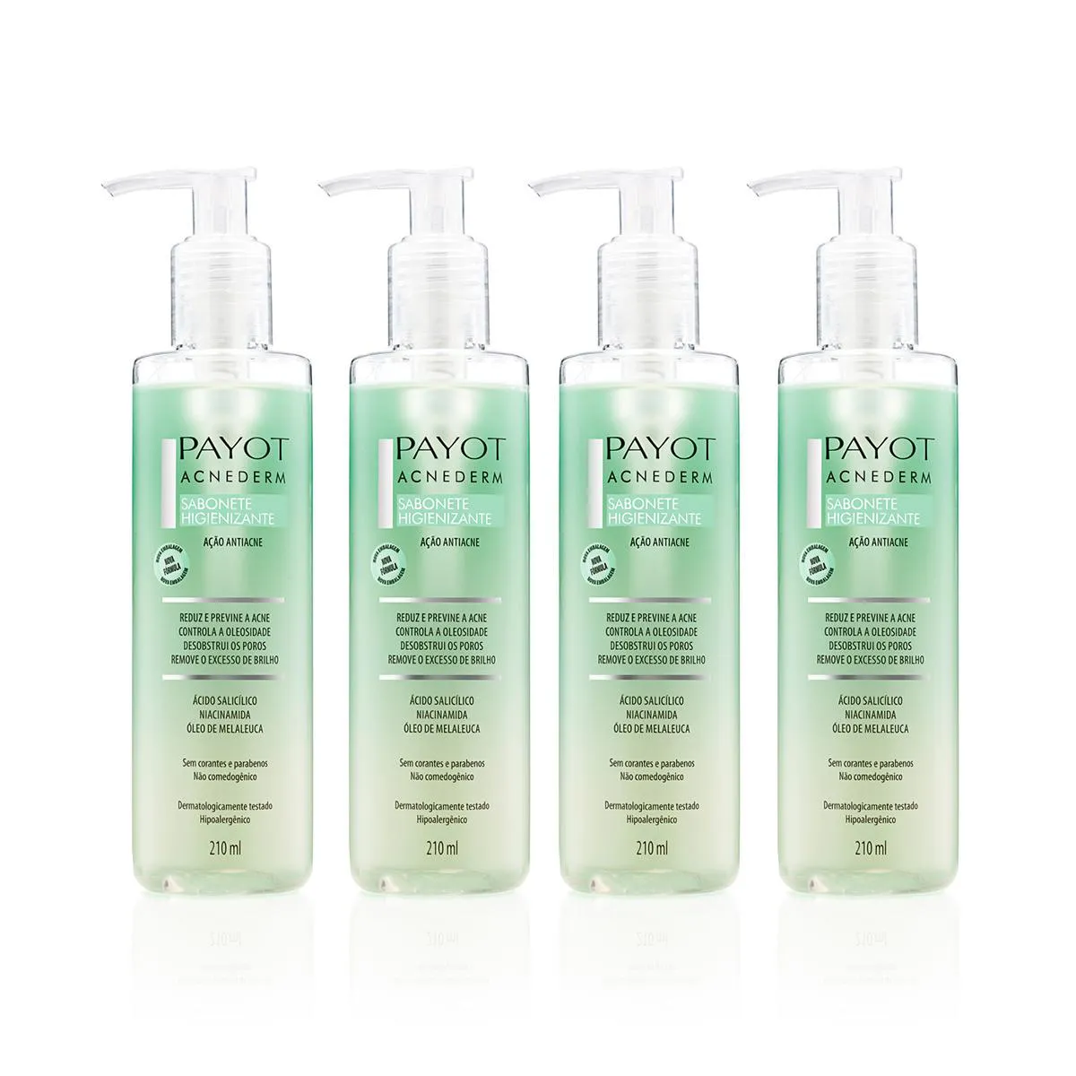 KIT 4 SABONETES LíQUIDO ACNEDERM PAYOT