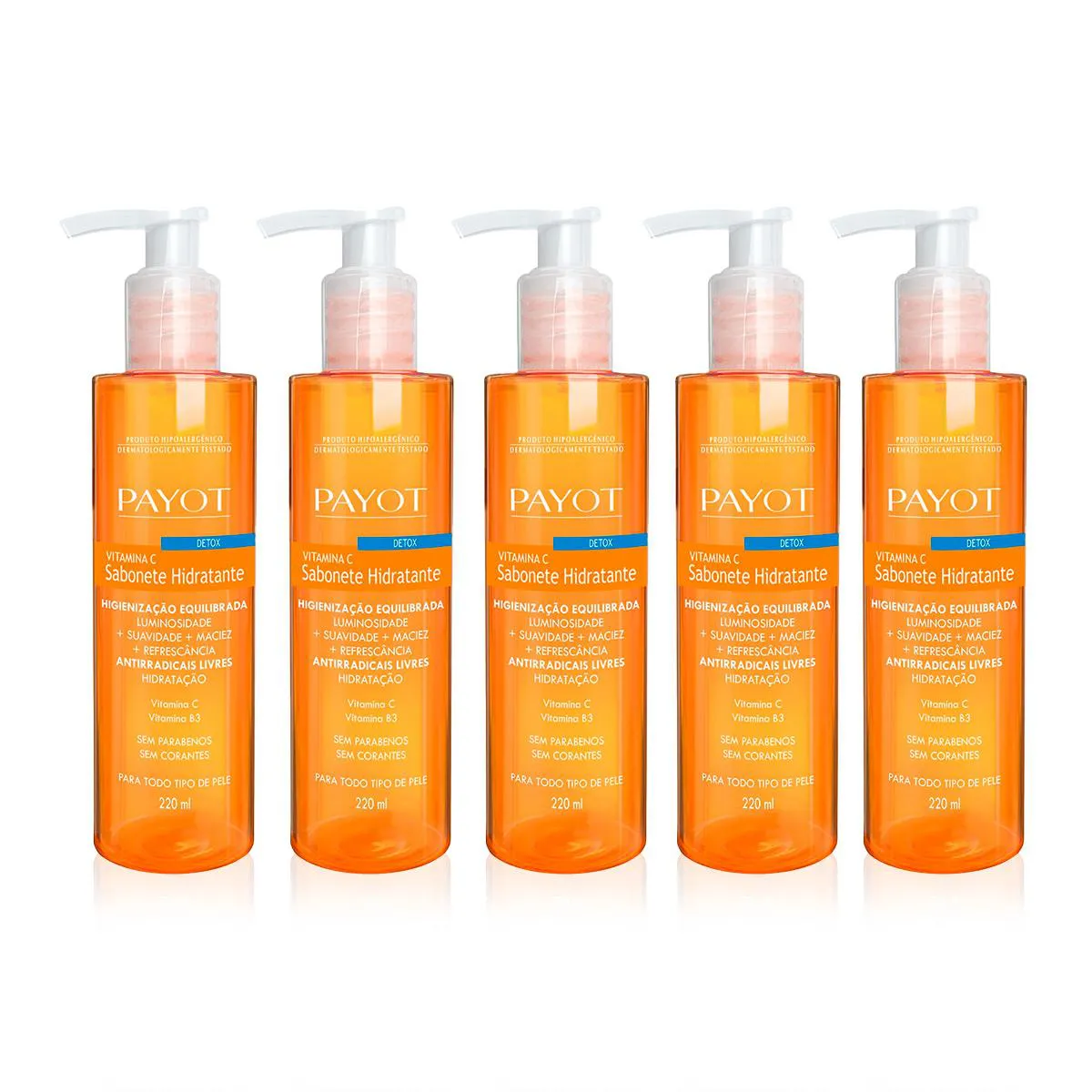 KIT 5 SABONETES LíQUIDO VITAMINA C PAYOT