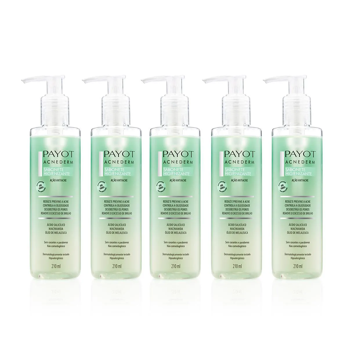 KIT 5 SABONETES LíQUIDO ACNEDERM PAYOT
