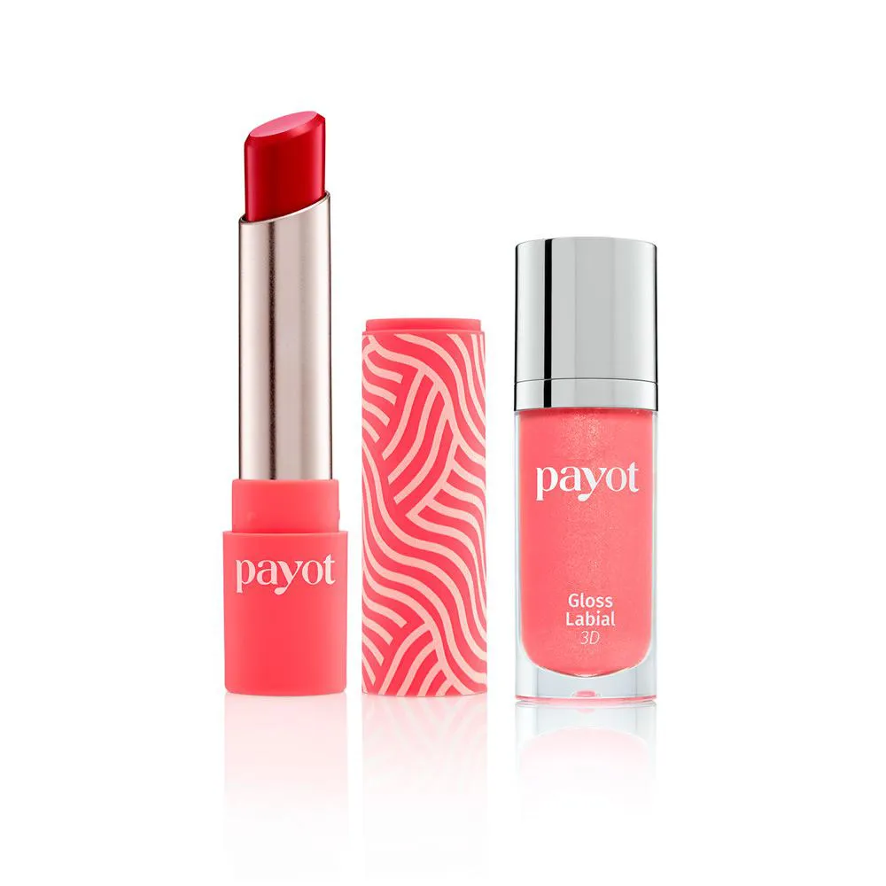 KIT LáBIOS CHéRIE PAYOT - BATOM MATTE CARMIM + GLOSS LABIAL 3D GOIABA 30