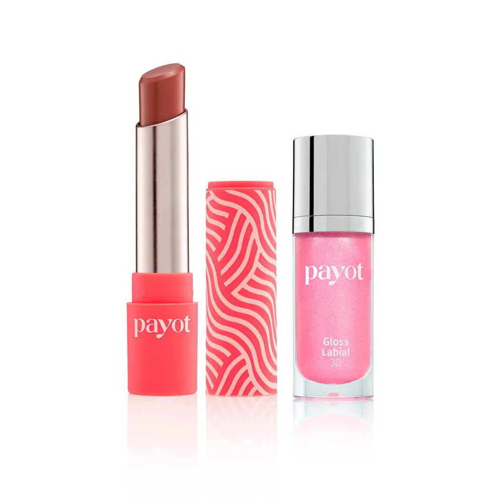 KIT LáBIOS CHéRIE PAYOT - BATOM MATTE BOMBOM + GLOSS LABIAL 3D ALGODãO DOCE 20