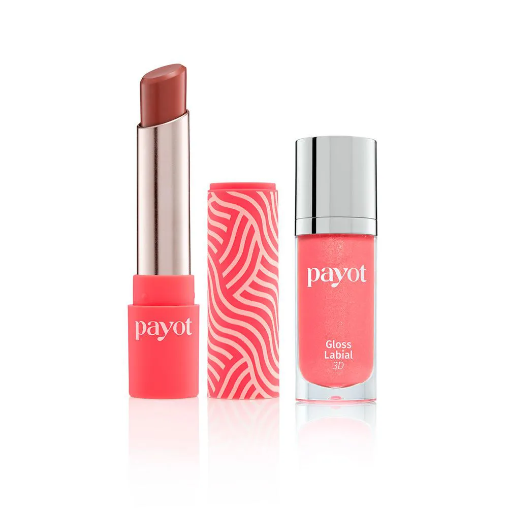 KIT LáBIOS CHéRIE PAYOT - BATOM MATTE BOMBOM + GLOSS LABIAL 3D GOIABA 30