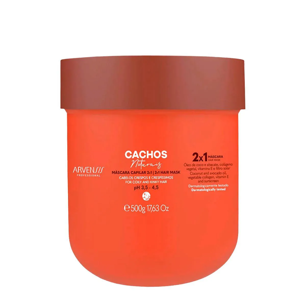 ARVENSIS CACHOS NATURAIS 2X1 NO POO - MáSCARA CAPILAR 500G