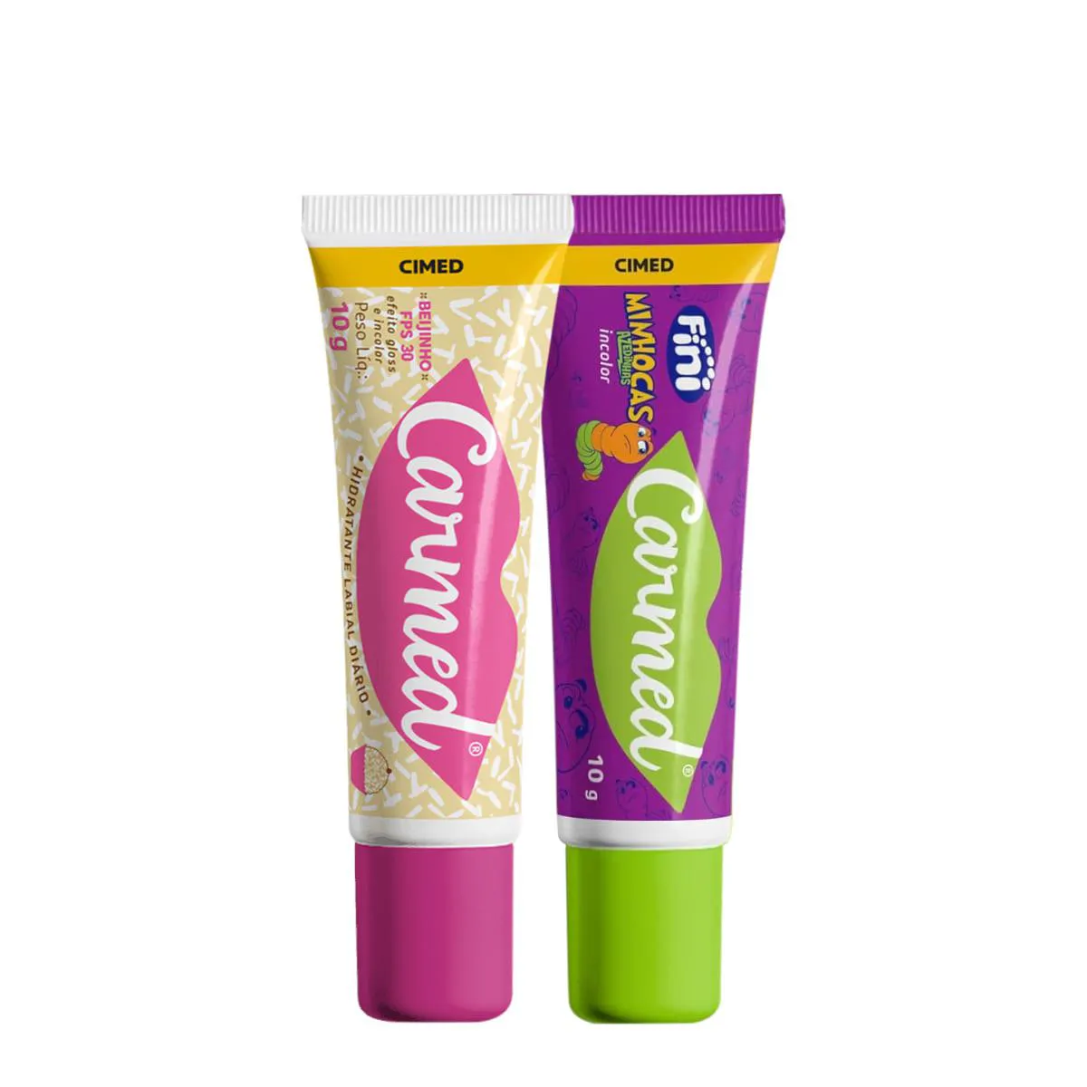 KIT CARMED FINI BFF BEIJINHO AZEDINHO FPS30 HIDRATANTE LABIAL (2 PRODUTOS)