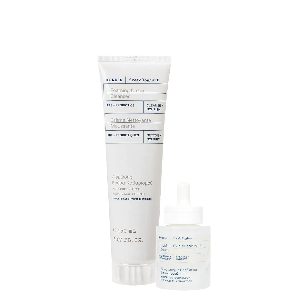 KIT KORRES GREEK YOGHURT ESPUMA SéRUM FACIAL (2 PRODUTOS)