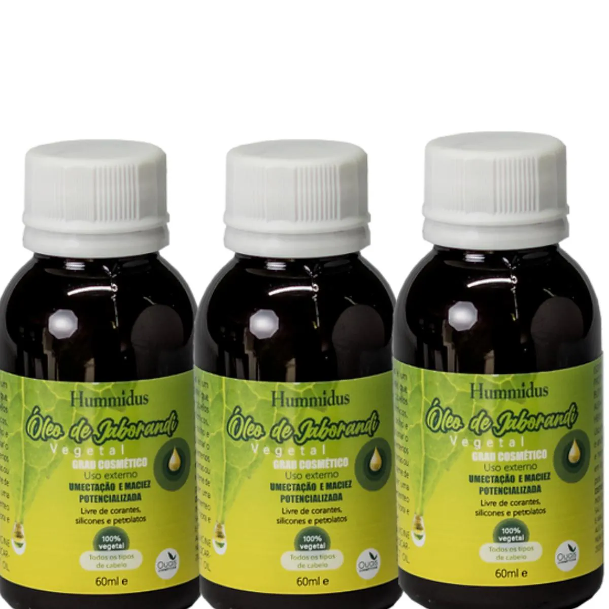 KIT 03 ÓLEO DE JABORANDI HUMMIDUS 60ML