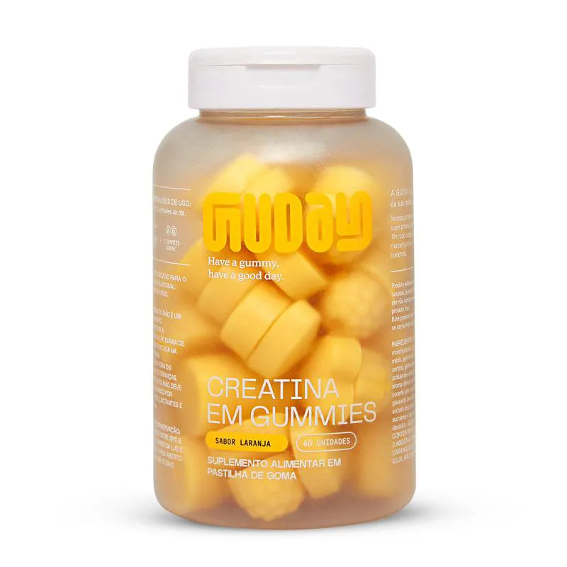 CREATINA EM GUMMIES LARANJA GUDAY 60 GOMAS