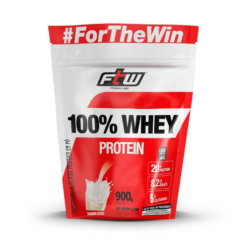 100% WHEY LEITE REFIL FTW 900G