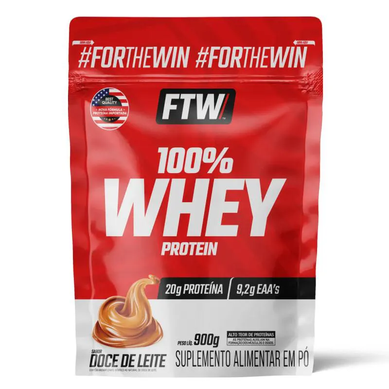 100% WHEY DOCE DE LEITE REFIL FTW 900G