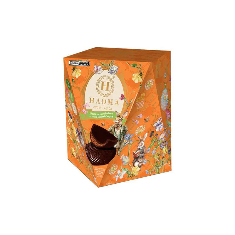 OVO CHOCOLATE AO LEITE COM RECHEIO CARAMELO SALGADO HAOMA 250G