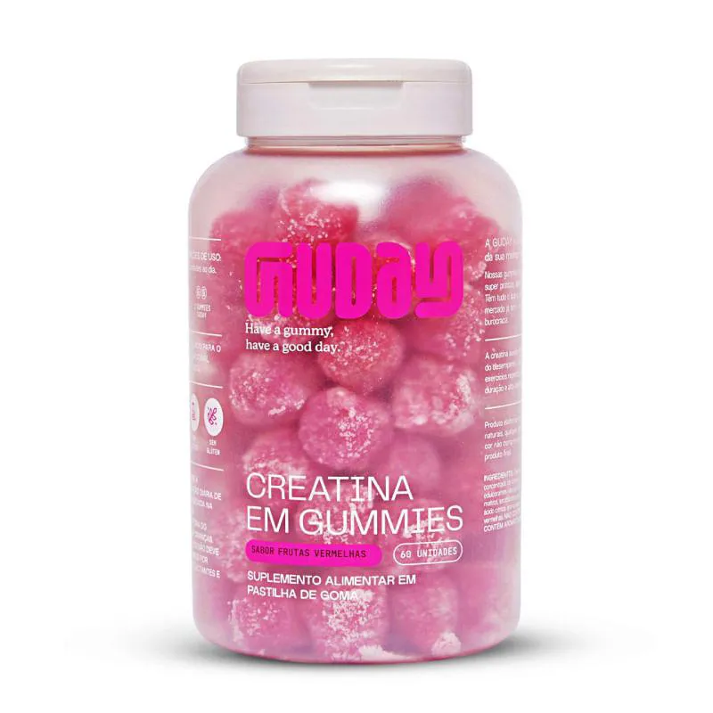 CREATINA EM GUMMIES FRUTAS VERMELHAS GUDAY 60 GOMAS
