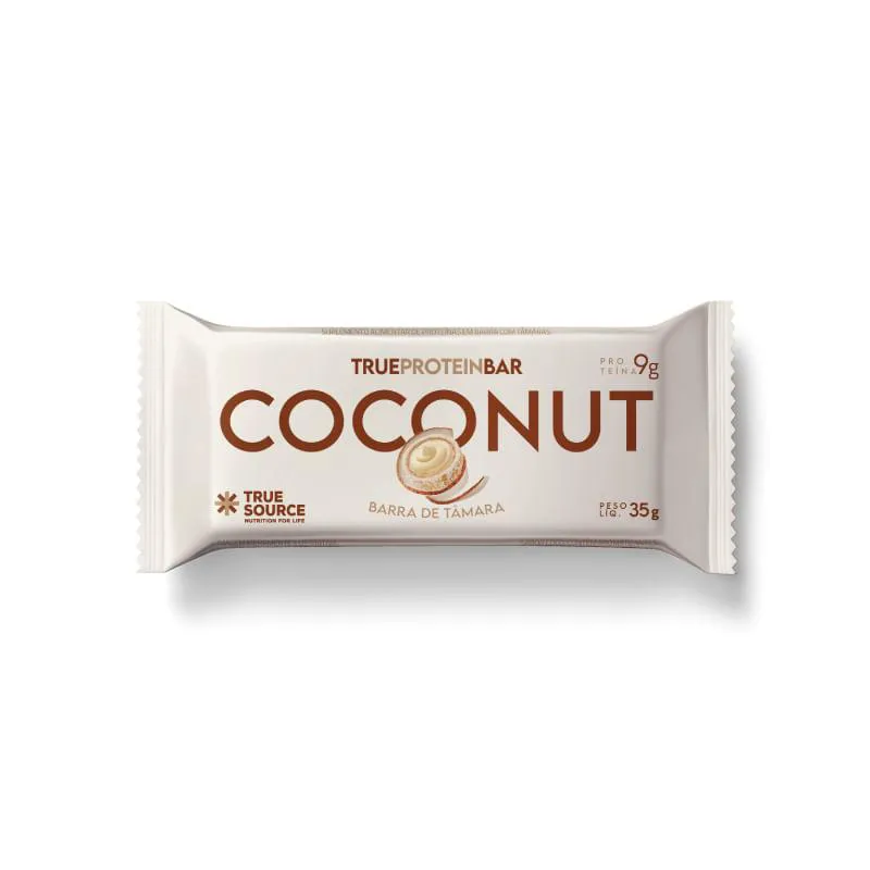 TRUE PROTEIN BAR COCONUT E TâMARA TRUE SOURCE 35G