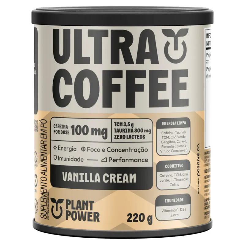 ULTRACOFFEE VANILLA CREAM PLANT POWER 220G