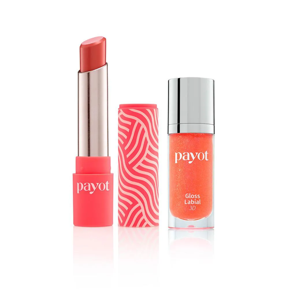 KIT LáBIOS CHéRIE PAYOT - BATOM MATTE MISTéRIO + GLOSS LABIAL 3D CORAL 10