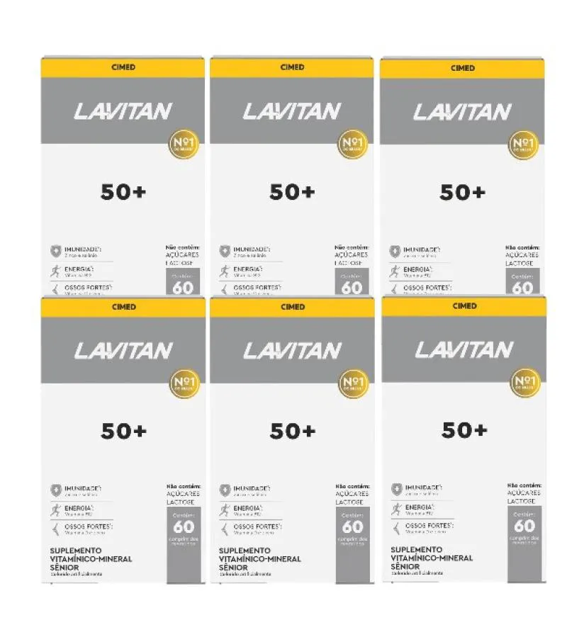 KIT 6X SUPLEMENTO VITAMíNICO LAVITAN SêNIOR 60 COMP - CIMED