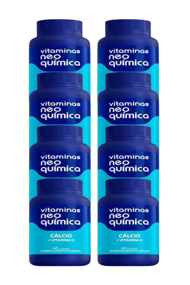 KIT 8X VITAMINA CáLCIO+VITAMINA D 60 COMP - NEO QUíMICA