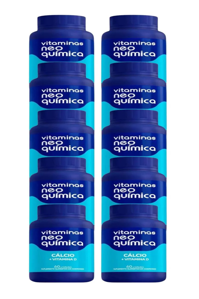 KIT 10X VITAMINA CáLCIO+VITAMINA D 60 COMP - NEO QUíMICA