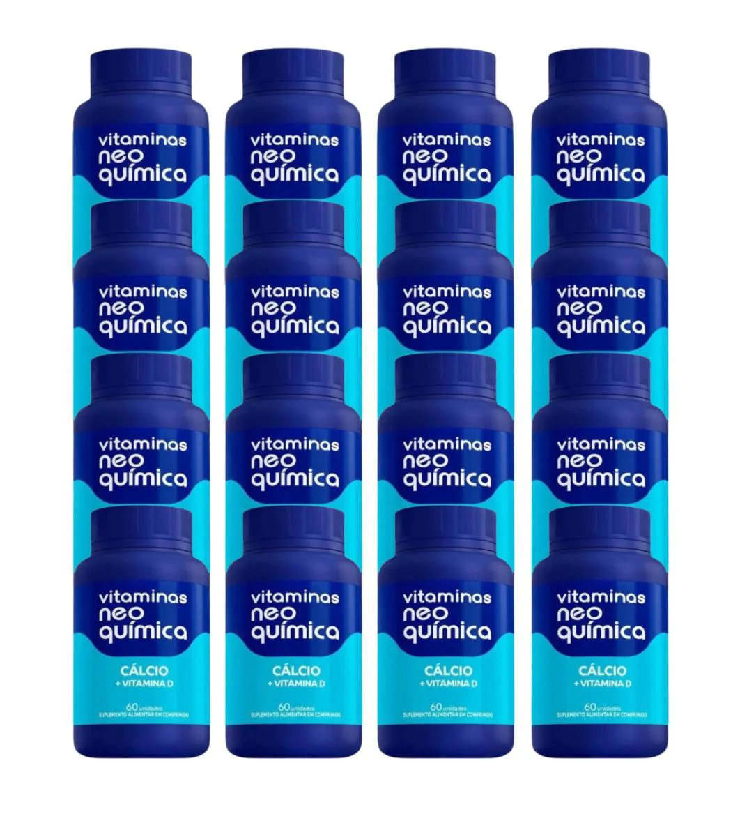 KIT 16X VITAMINA CáLCIO+VITAMINA D 60 COMP - NEO QUíMICA