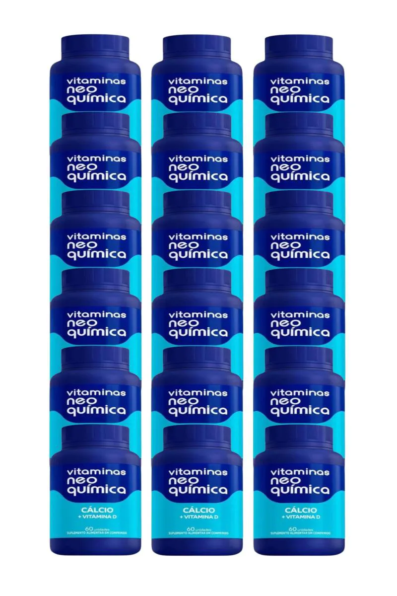 KIT 18X VITAMINA CáLCIO+VITAMINA D 60 COMP - NEO QUíMICA