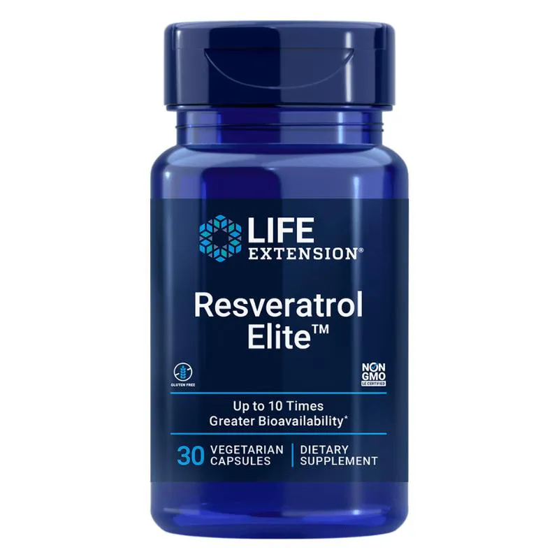 RESVERATROL ELITE 30 CáPSULAS LIFE EXTENSION SEM Sabor