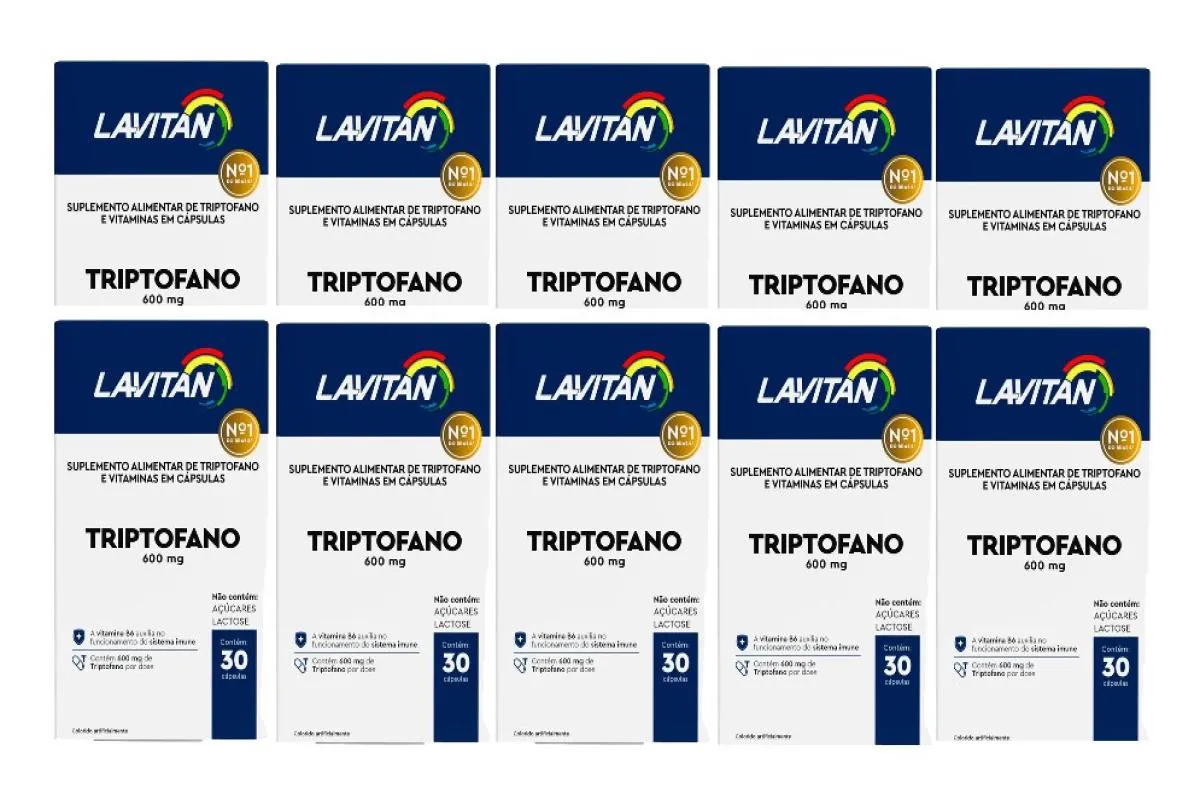 KIT 10X SUPLEMENTO LAVITAN TRIPTOFANO C/ 30 CáP. - CIMED