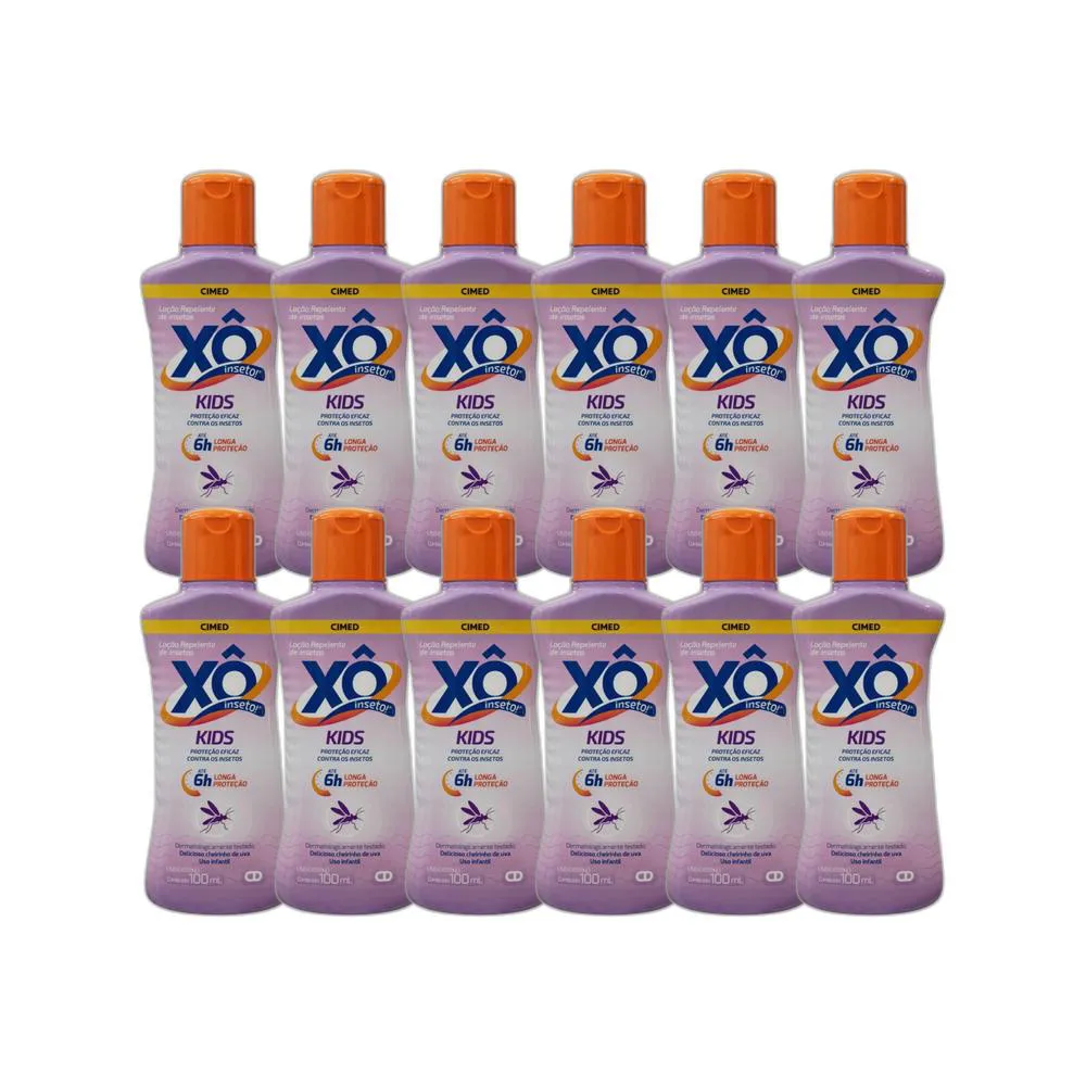 KIT 12X LOçãO REPELENTE Xô INSETO KIDS 100ML - CIMED