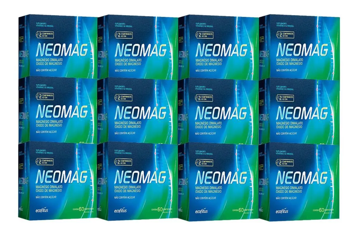 KIT 12X SUPLEMENTO NEOMAG C/ 60 COMPRIMIDOS - ECOFITUS
