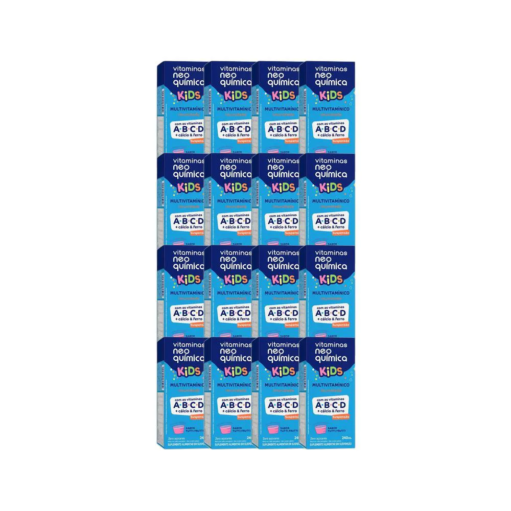 KIT 16X MULTIVITAMINICO KIDS LIQUIDO 240ML - NEO QUíMICA