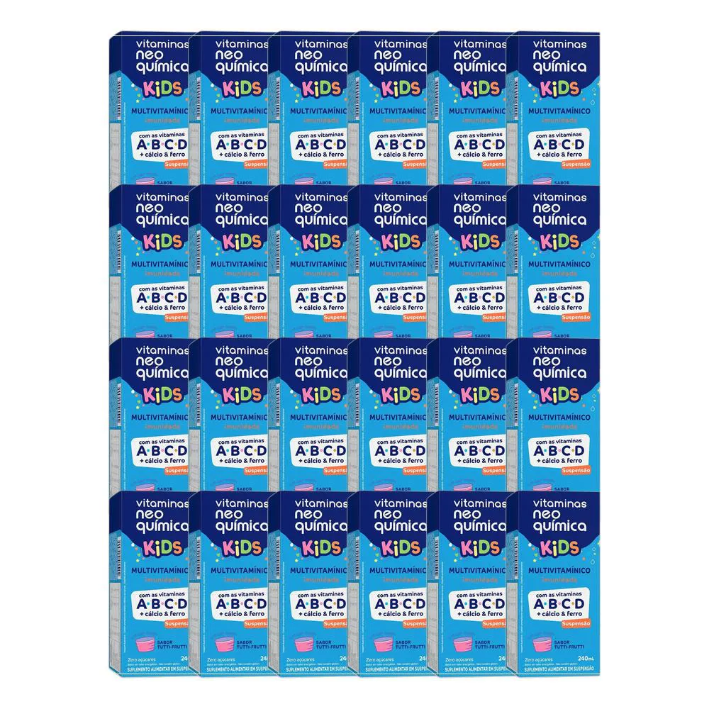 KIT 24X MULTIVITAMINICO KIDS LIQUIDO 240ML - NEO QUíMICA
