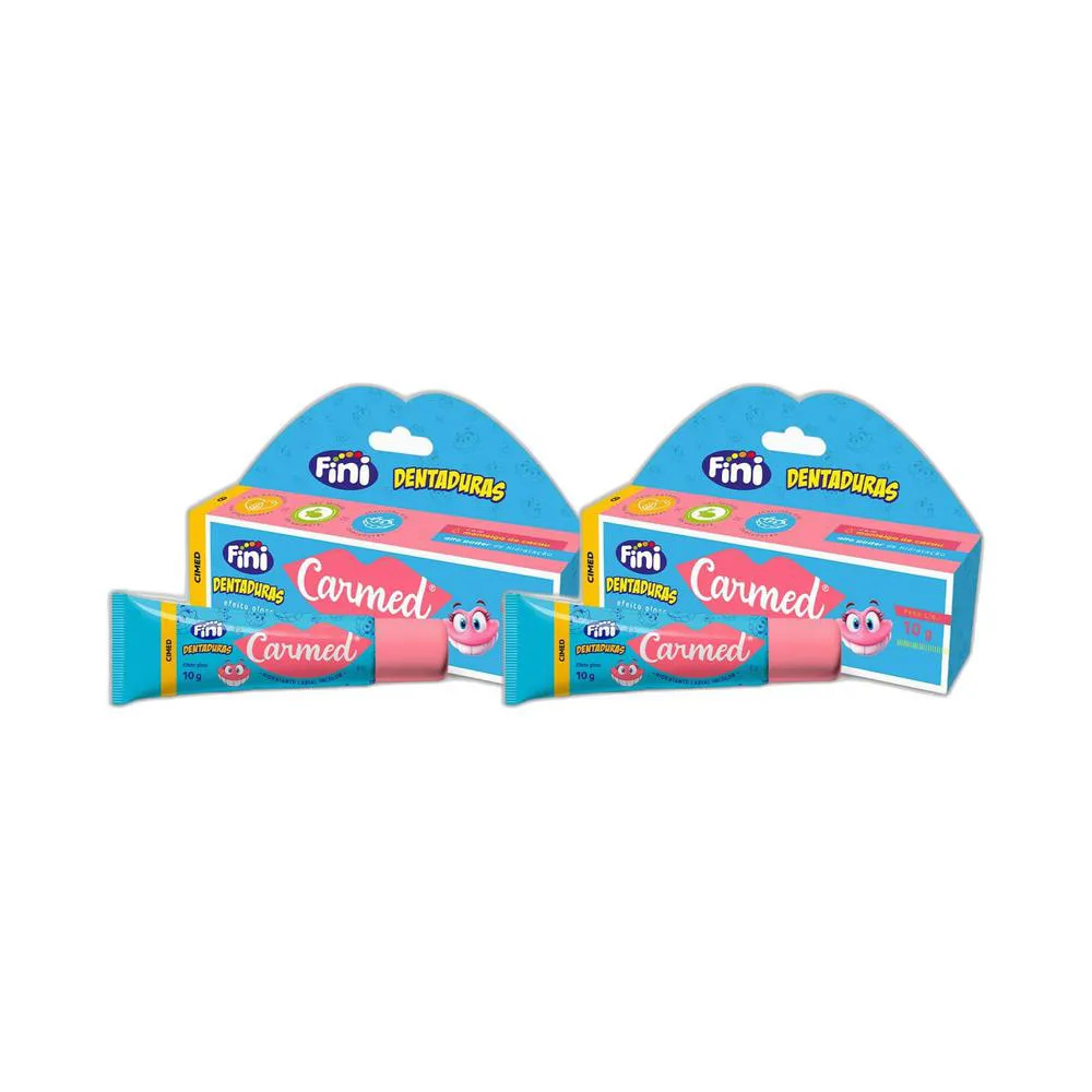 KIT 2X HIDRATANTE LABIAL CARMED FINI DENTADURA 10G - CIMED