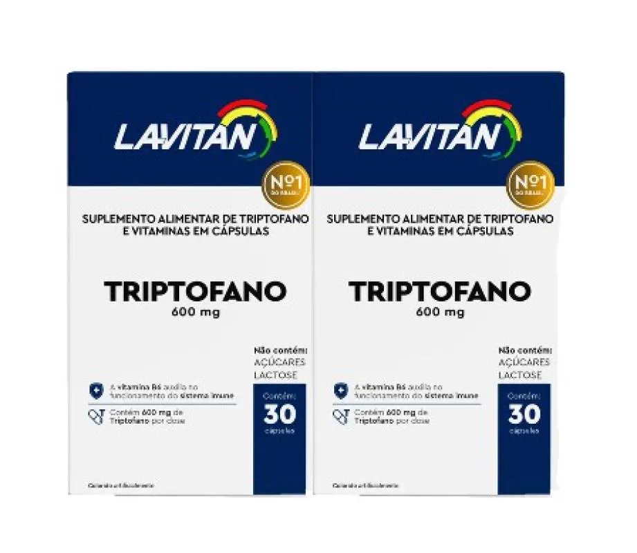 KIT 2X SUPLEMENTO LAVITAN TRIPTOFANO C/ 30 CáPSULAS - CIMED
