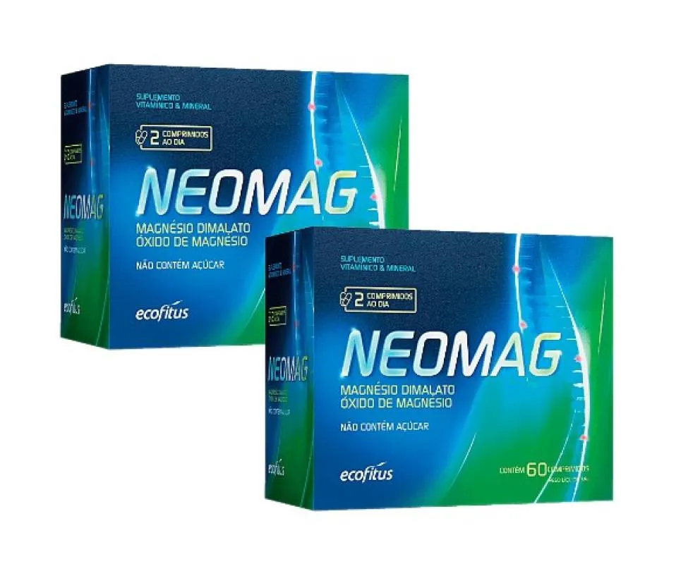KIT 2X SUPLEMENTO NEOMAG C/ 60 COMPRIMIDOS - ECOFITUS