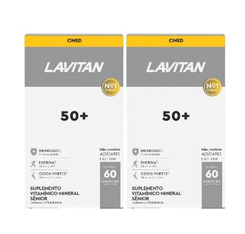 KIT 2X SUPLEMENTO VITAMíNICO LAVITAN SêNIOR 60 COMP - CIMED