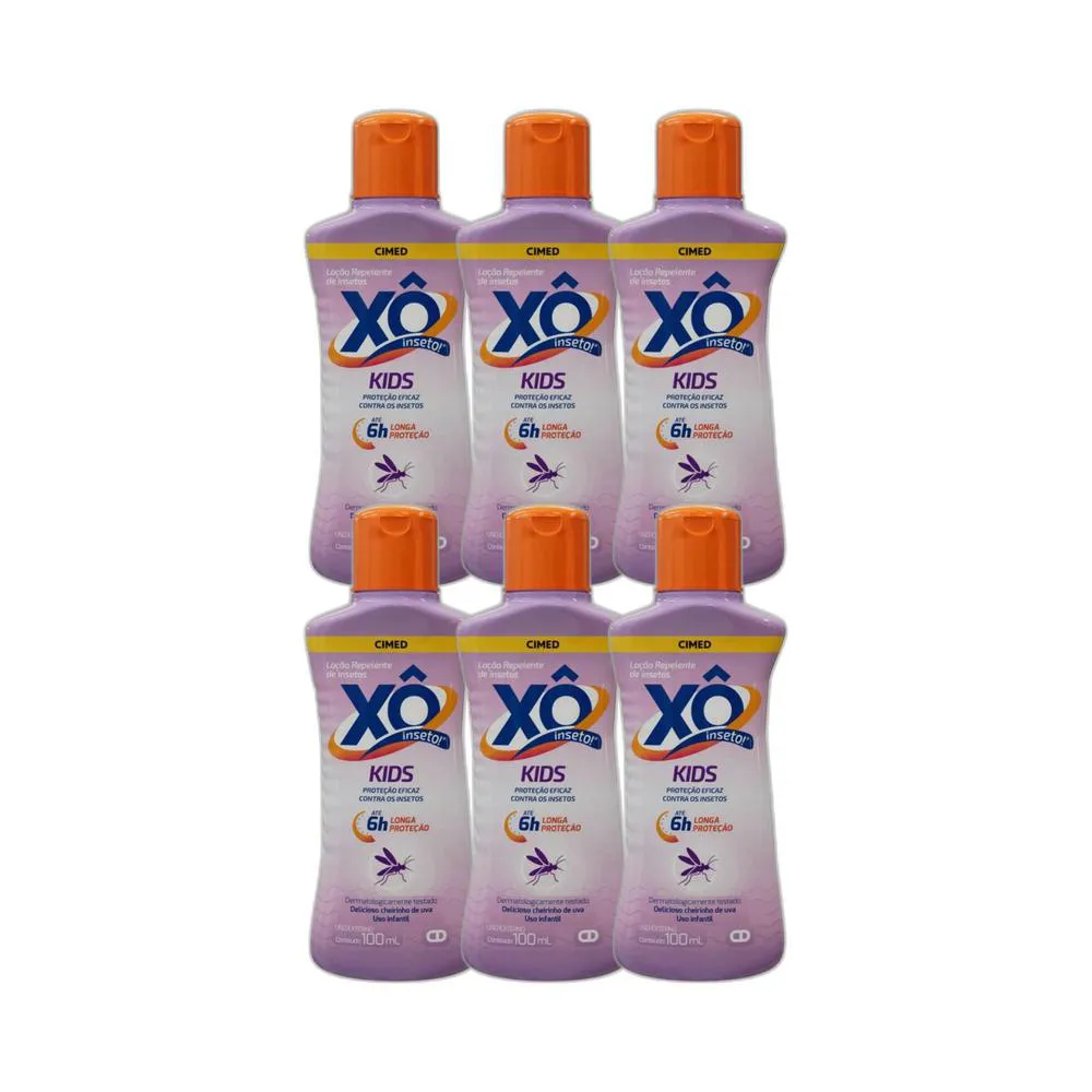 KIT 6X LOçãO REPELENTE Xô INSETO KIDS 100ML - CIMED